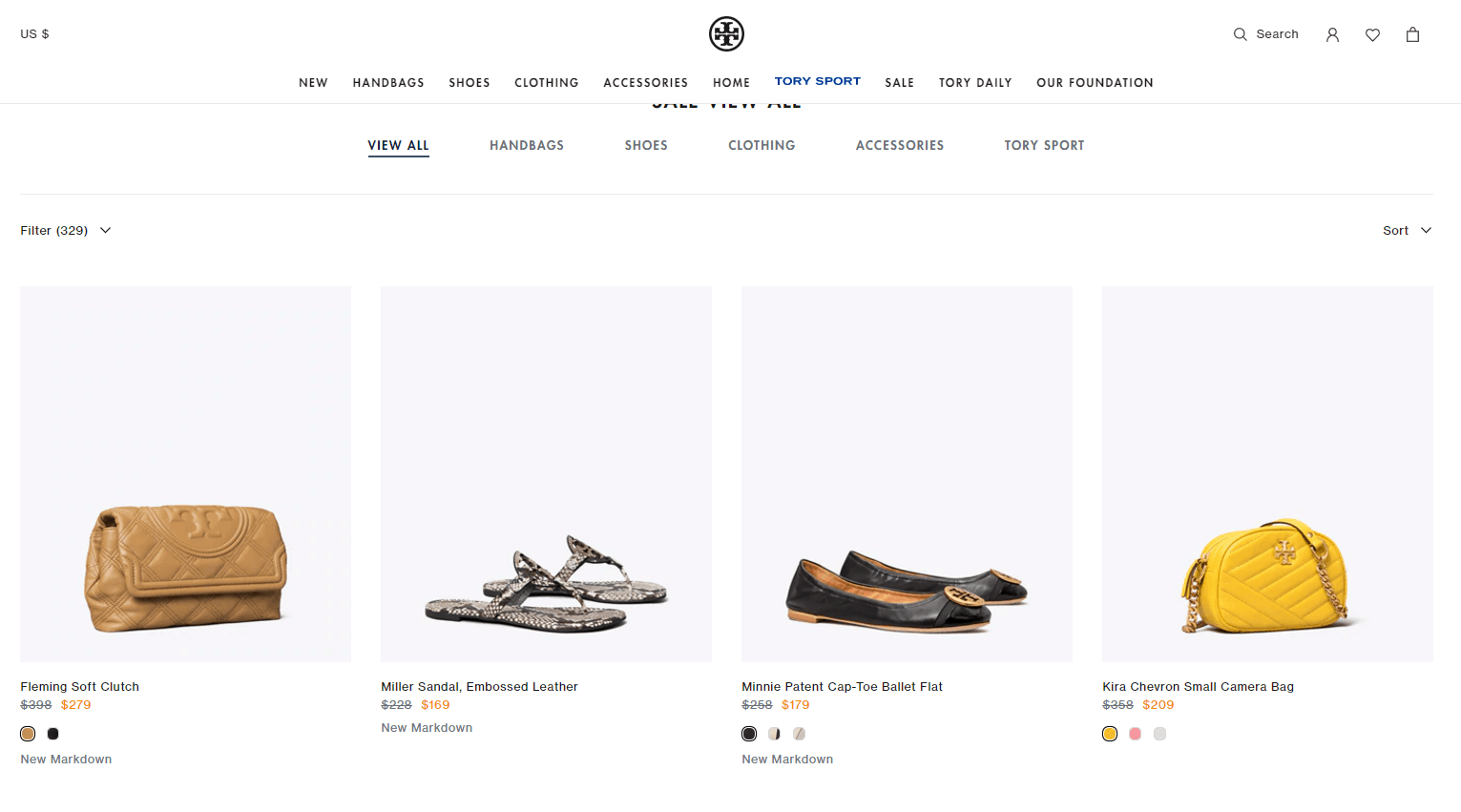 Tory Burch折扣码2026 toryburch美国官网精选商品低至6折促销美境免邮
