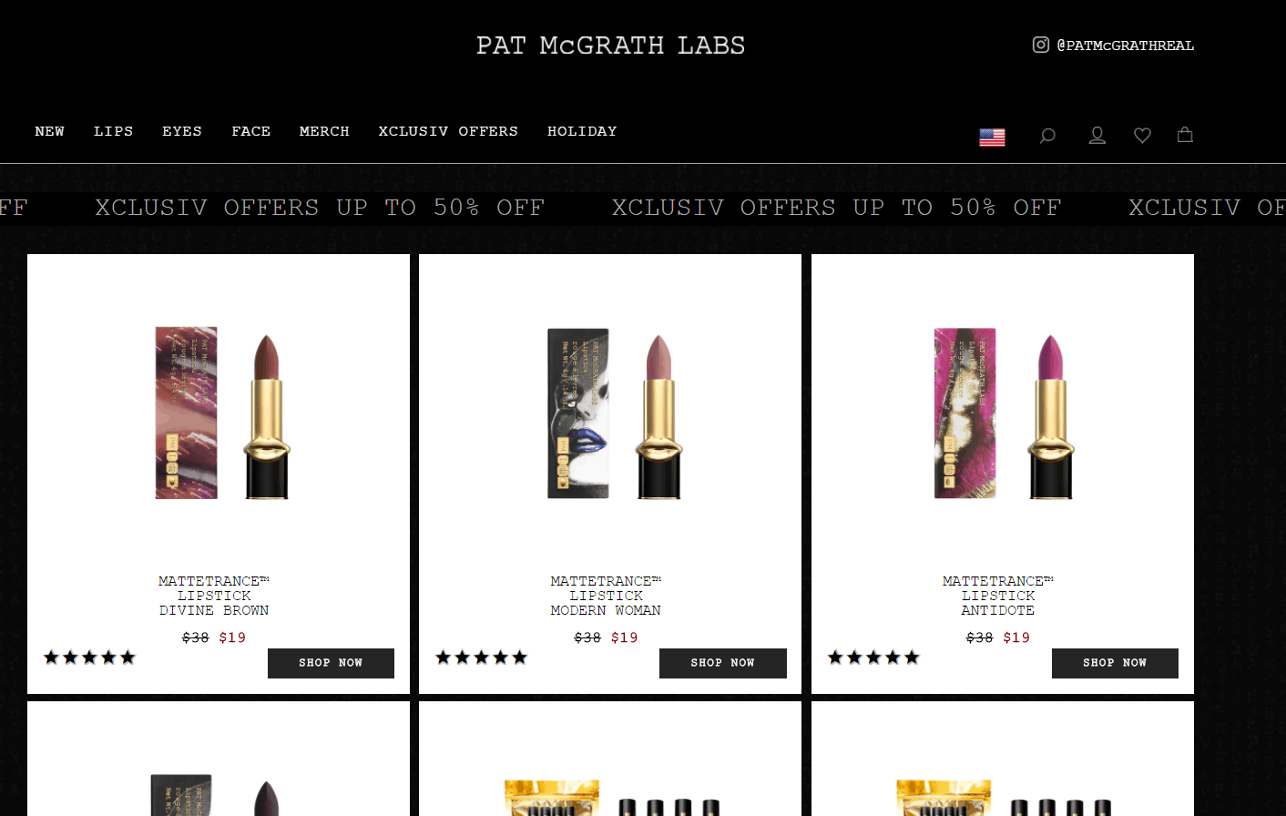 Pat McGrath Labs折扣码2026 patmcgrath官网现有精选彩妆低至5折+额外9折促销美境免邮
