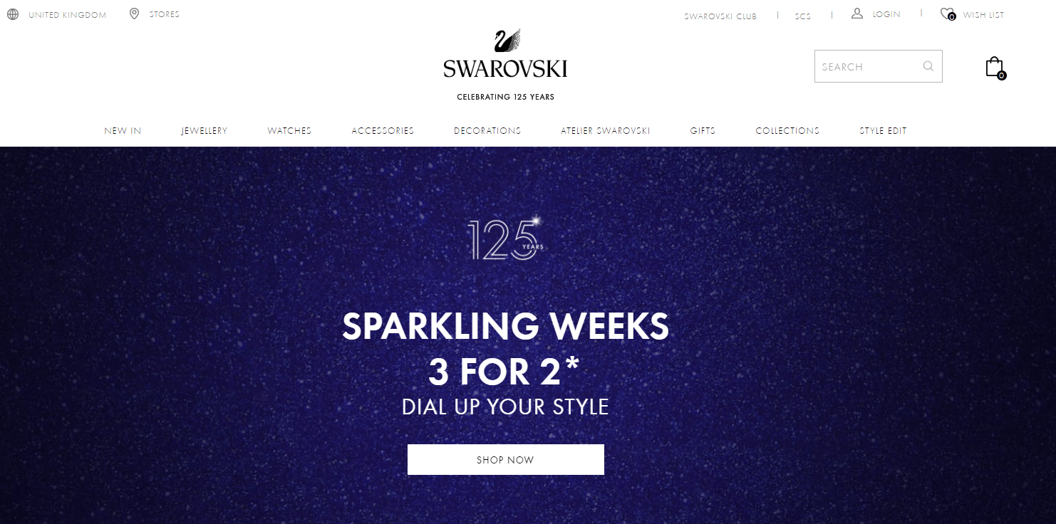 Swarovski折扣码2026 施华洛世奇英国官网限时全场闪促精选天鹅系列等买三免一收王一博同款