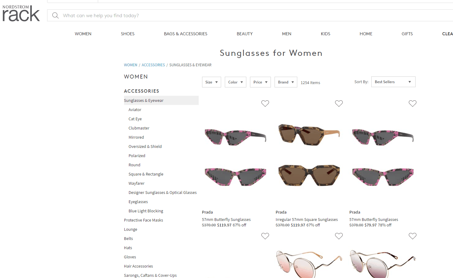 Nordstrom Rack优惠码2026 nordstromrack现有大牌墨镜低至2折特卖可收Chloe、Gucci