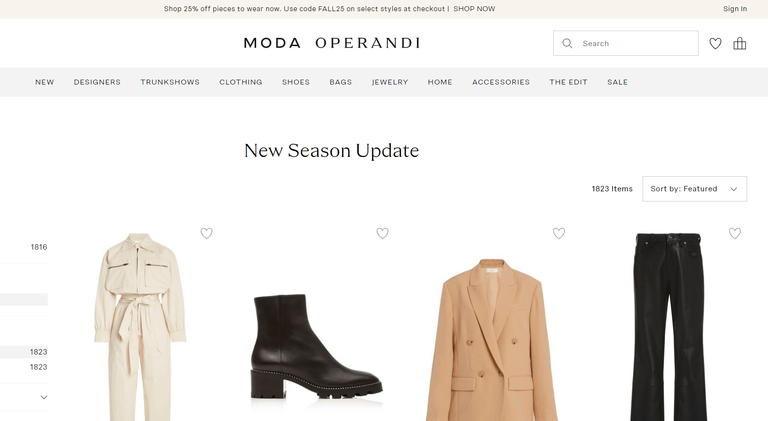 Moda Operandi折扣码2026 modaoperandi官网现有精选商品75折促销可直邮中国