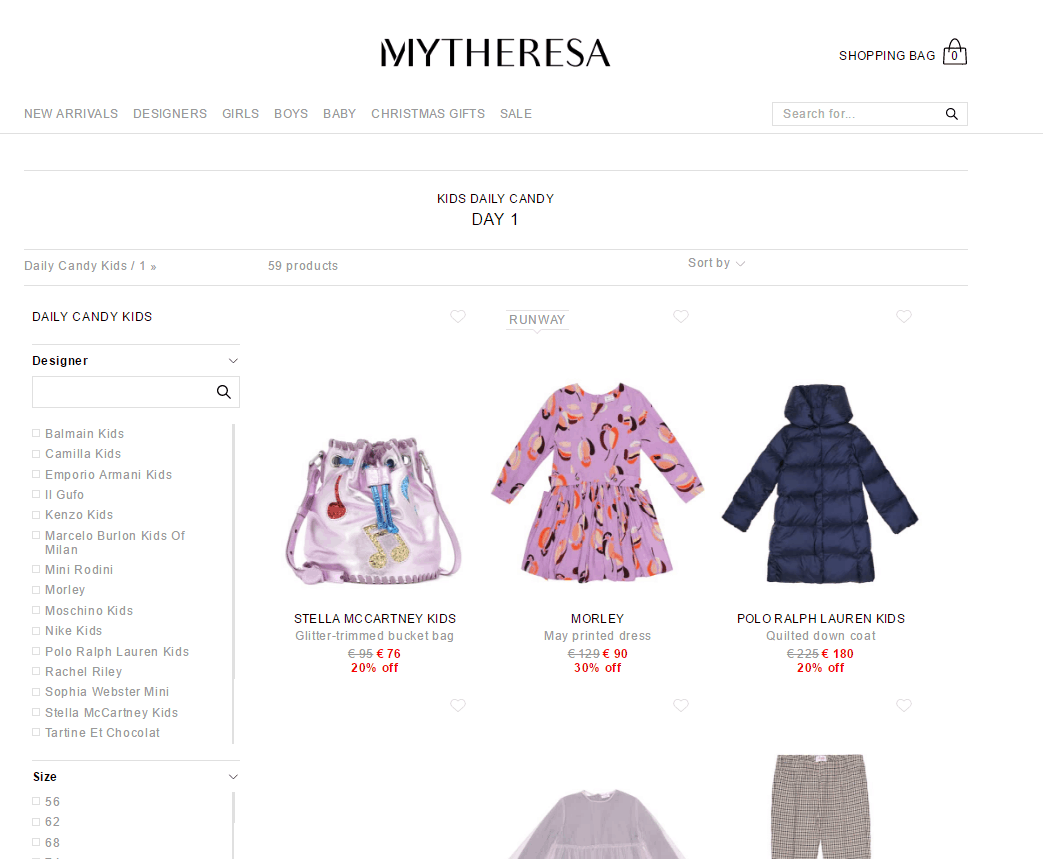 Mytheresa优惠码2026 mytheresa现有精选童装低至7折促销满额免邮