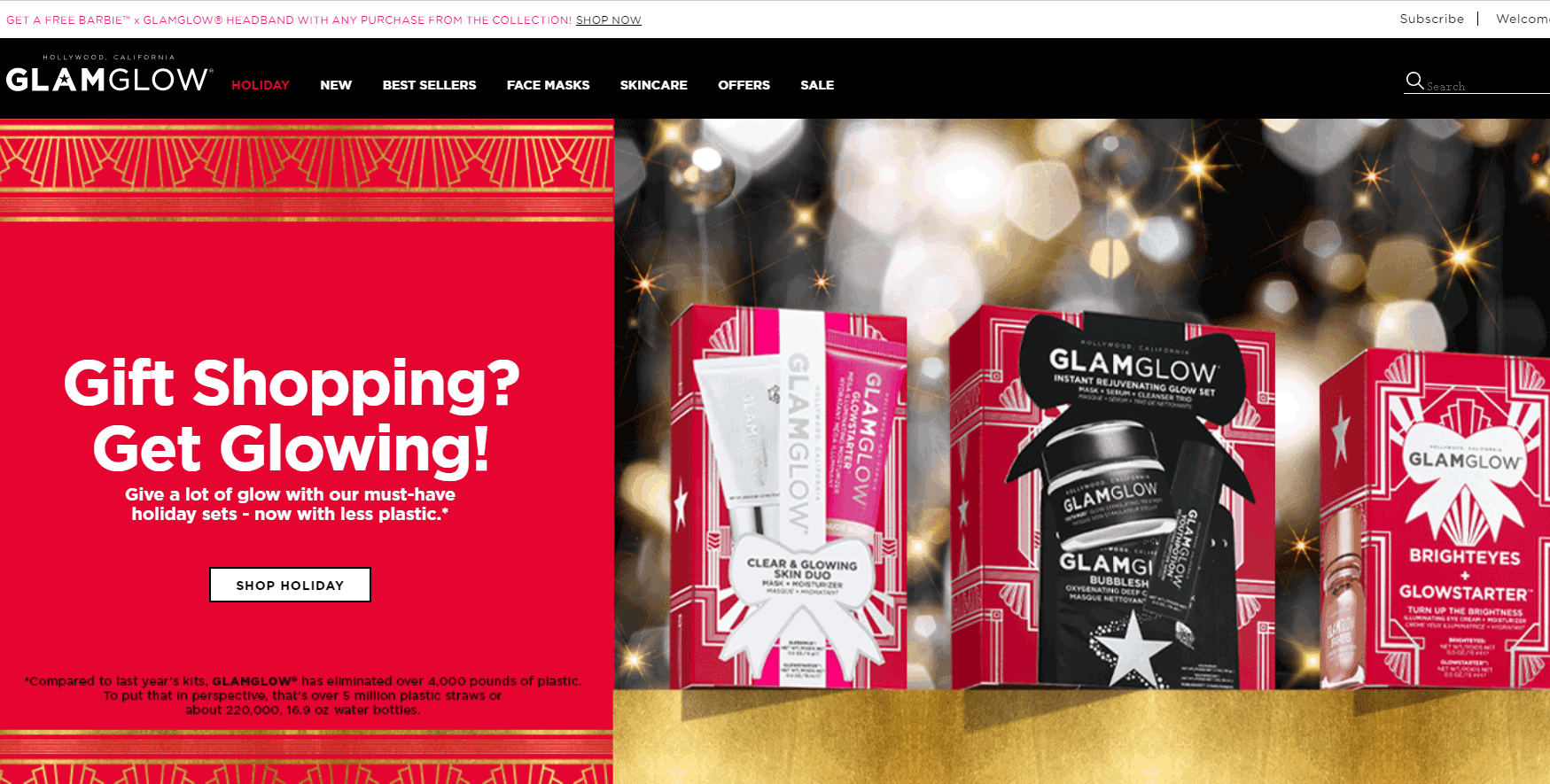 Glam Glow折扣码2026 glamglow官网双十一全场面膜无门槛75折促销折扣商品也参加