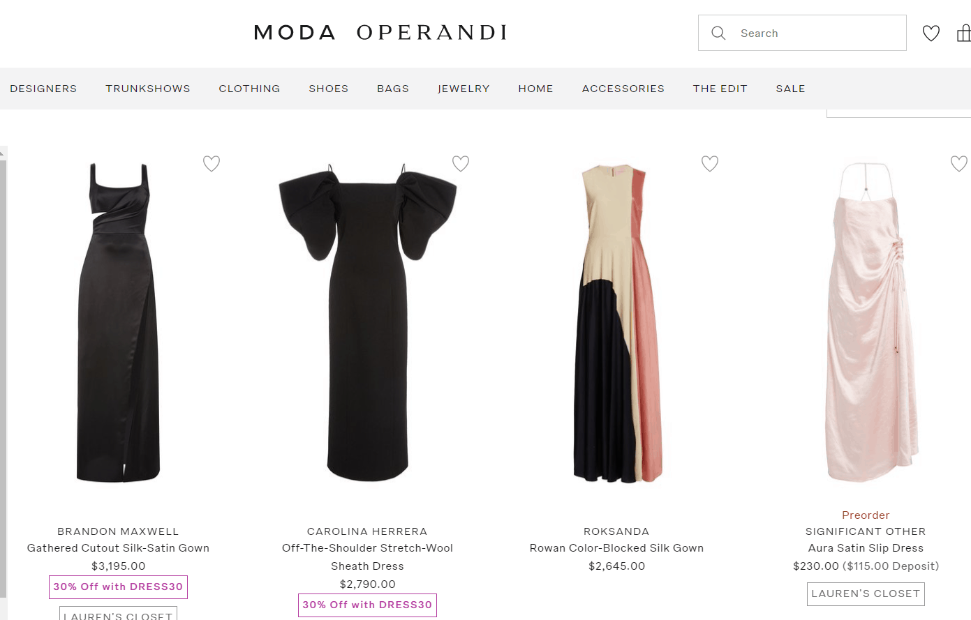 Moda Operandi折扣码2026 modaoperandi官网现有精选裙装7折促销可直邮中国