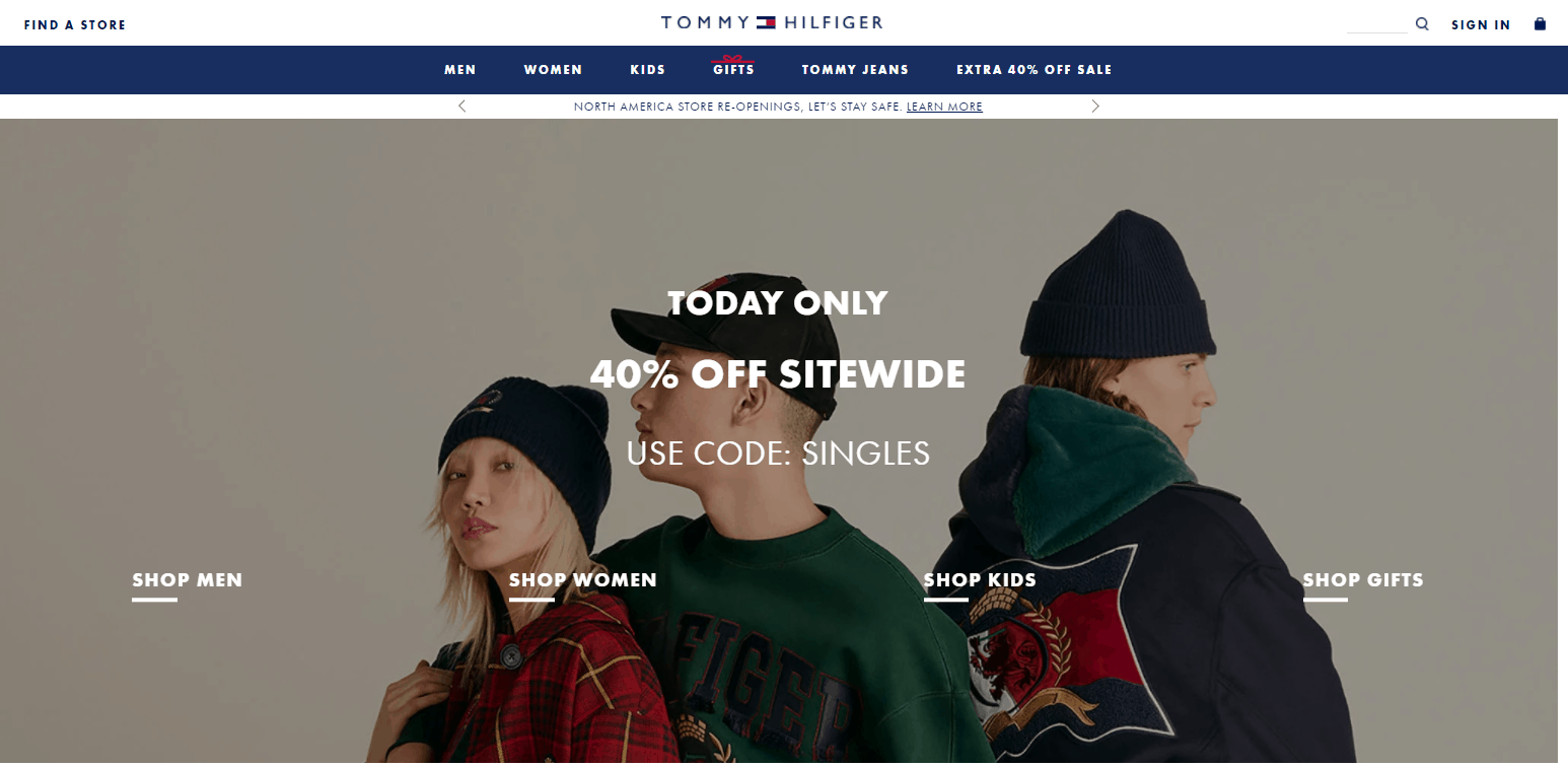 Tommy Hilfiger折扣码2026 tommy美国全场商品6折促销满额免邮