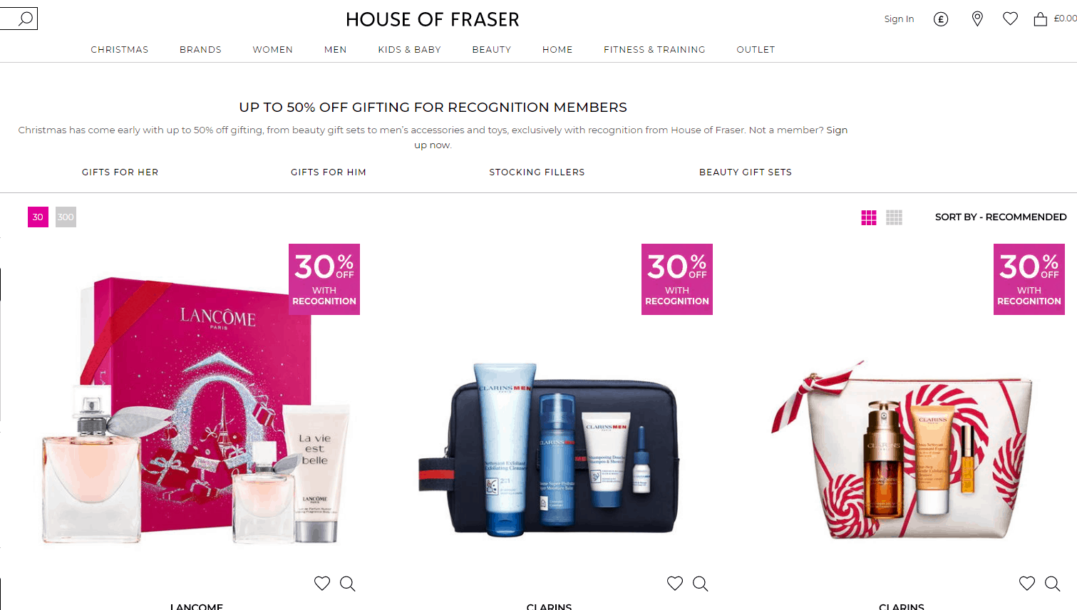House of Fraser优惠码2026 houseoffraser百货精选套装低至5折特卖可收娇韵诗、雅诗兰黛礼盒