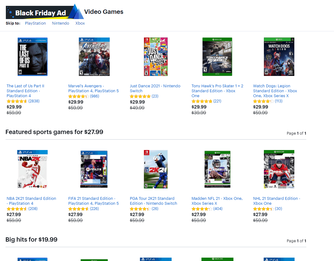 Best Buy折扣码2026 bestbuy百思买现有 Switch / PS4 / Xbox 游戏低至.99特卖《舞力全开2021》仅售.99