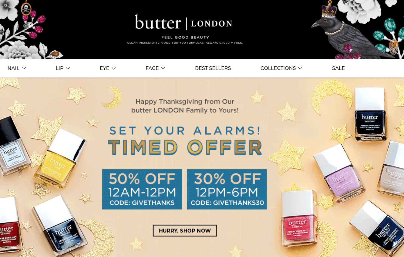 butter London折扣码2026 butterlondon官网全场美妆无门槛5折促销美国免邮