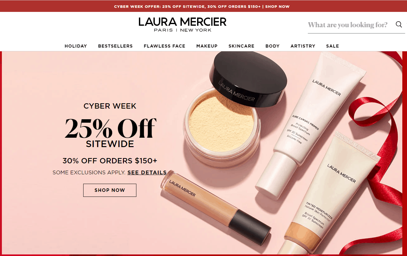 Laura Mercier优惠码2026 lauramercier官网黑五大促全场美妆低至7折促销满0送托特包