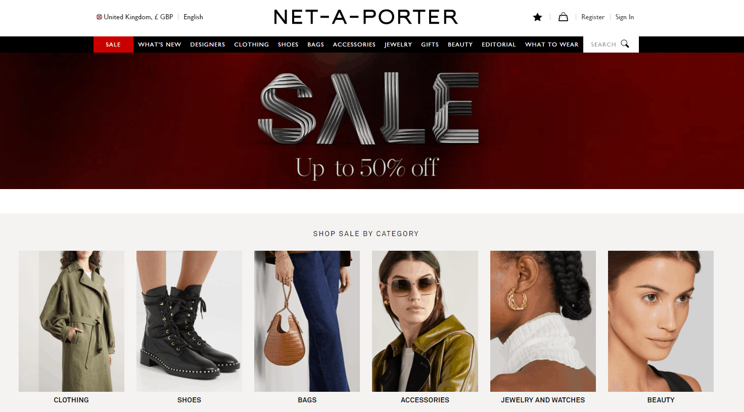 NET-A-PORTER优惠码2026 net a porter英国站年末大促低至5折促销好价收Gucci、Fendi墨镜