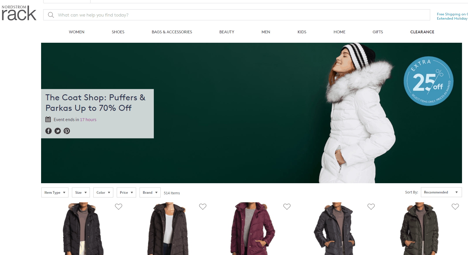 Nordstrom Rack优惠码2026 nordstromrack网站清仓区服饰额外75折促销满额免邮