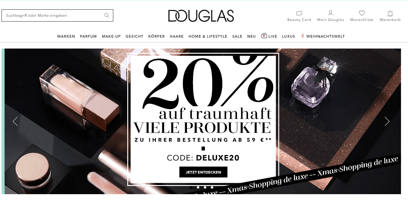 Douglas道格拉优惠码2026 德国douglas官网精选商品正价满€59享8折促销满额免邮