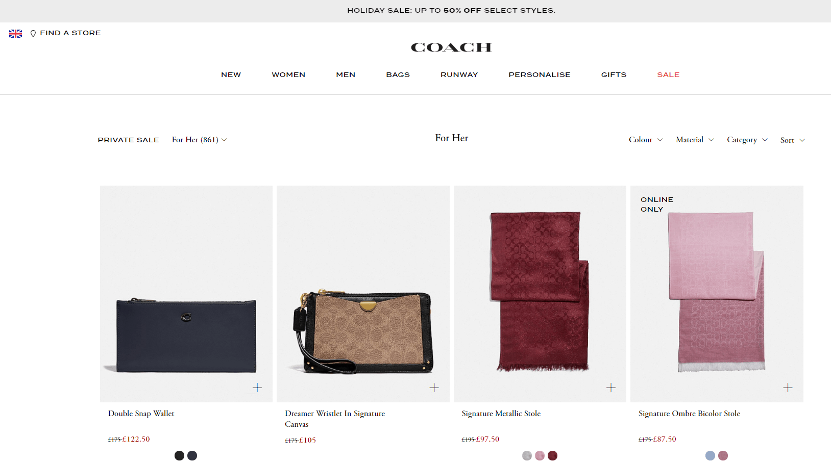 Coach优惠码2026 蔻驰英国官网私密特卖精选包袋低至5折山茶花仅£175