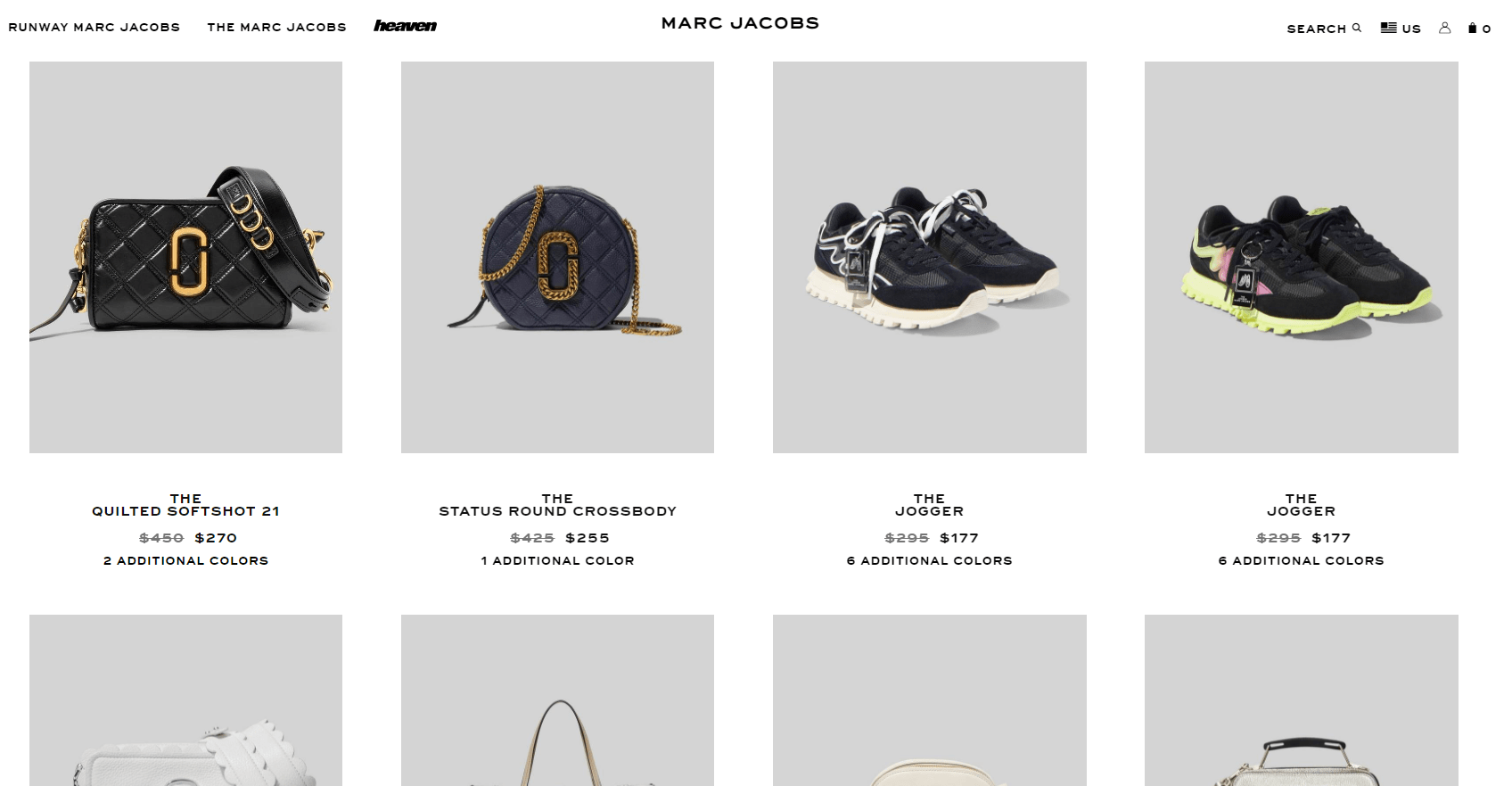 Marc Jacobs折扣码2026 marcjacobs现有折扣区包包低至6折特卖满额免邮