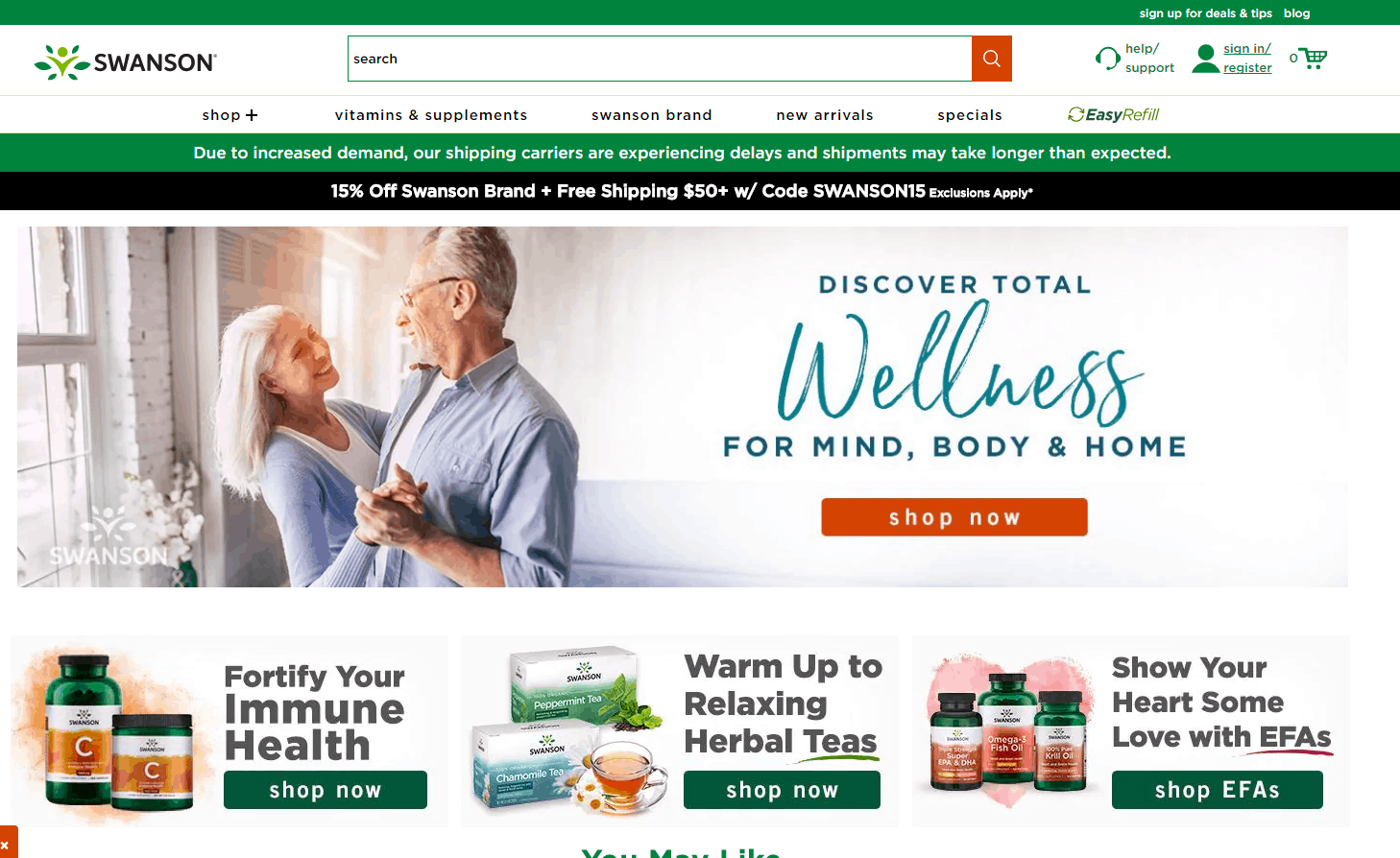 Swanson折扣码2026 swansonvitamins官网精选商品7折促销满额免邮