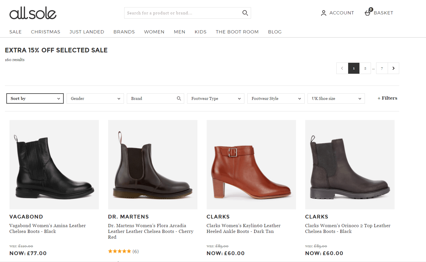 Allsole折扣码2026 allsole现有精选 Dr. Martens、Clarks等品牌冬款鞋款额外85折促销满额免邮