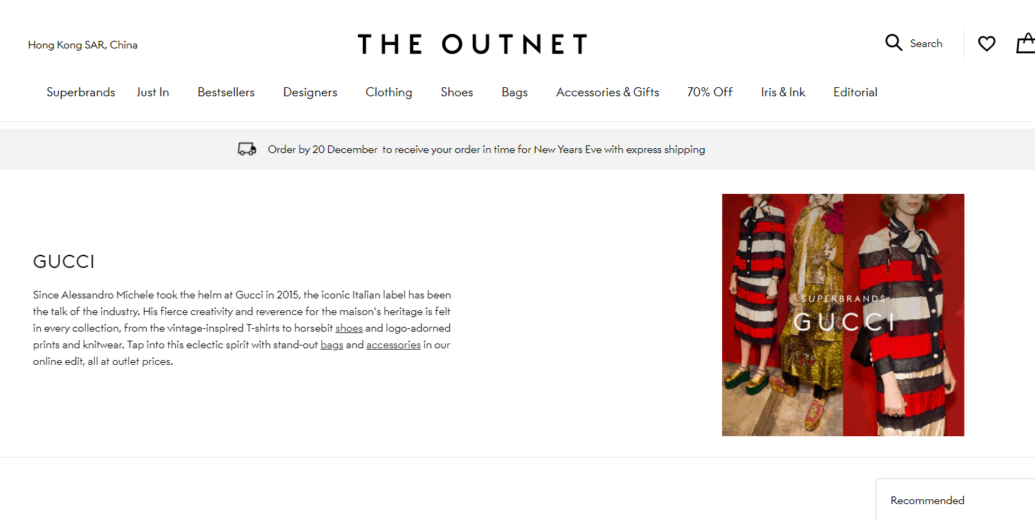 The Outnet优惠码2026 theoutnet精选Gucci好物低至5折促销好价收大牌