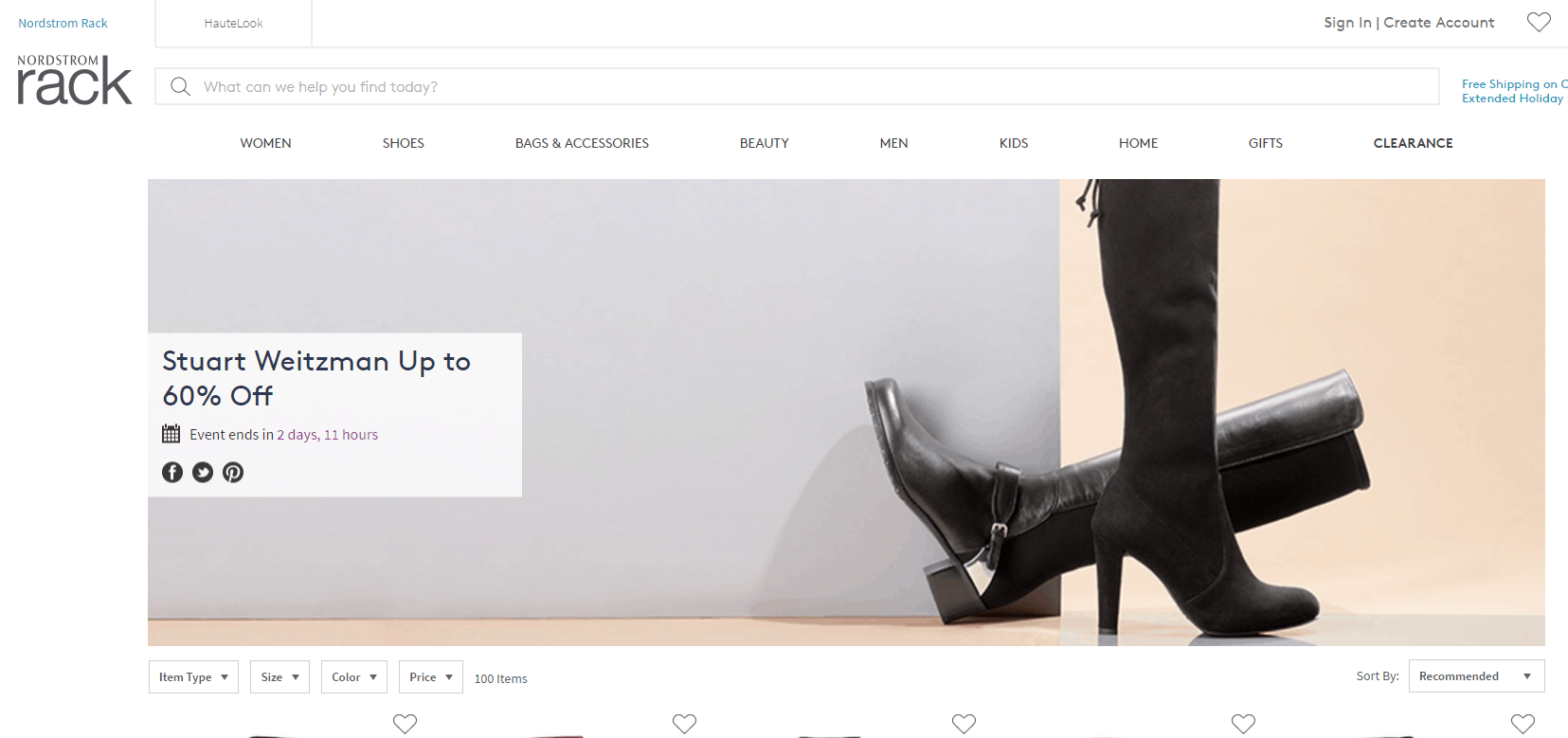 Nordstrom Rack折扣码2026 nordstromrack网站精选Stuart Weitzman鞋款低至4折促销满额免邮