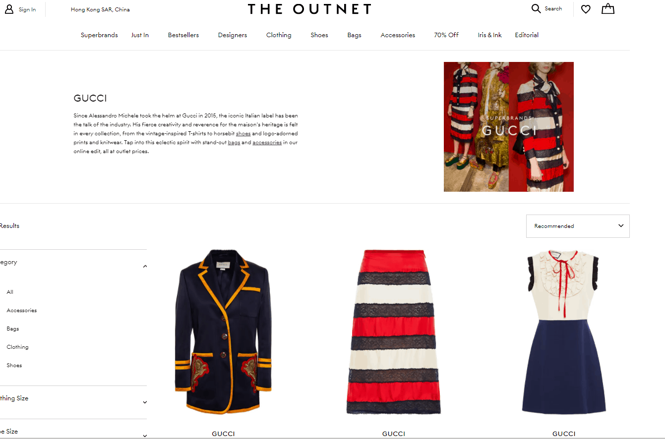 The Outnet优惠码2026 theoutnet精选Gucci好物低至5折促销好价收大牌