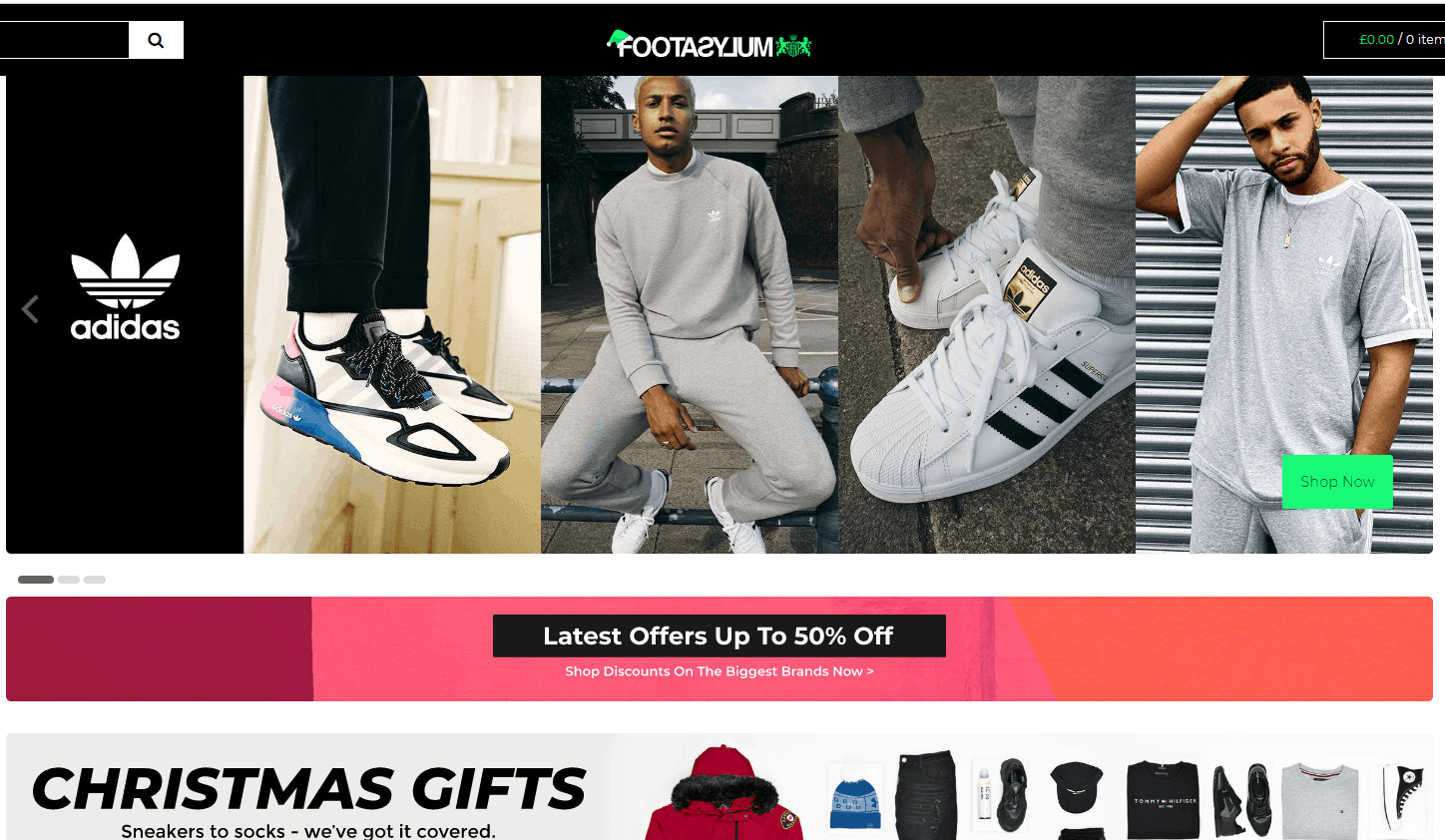 Footasylum优惠码2026 footasylum英国官网圣诞大促精选商品低至5折促销满额免邮