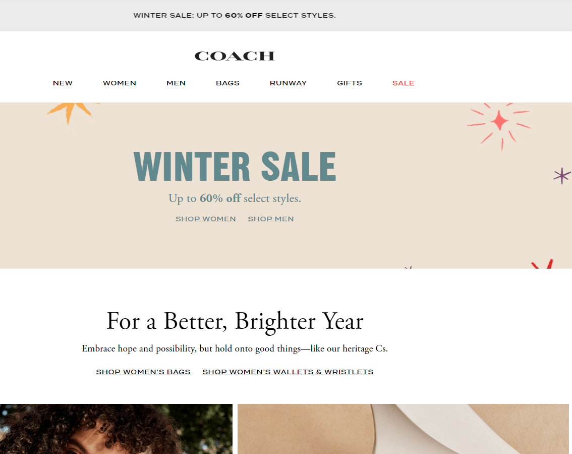 Coach折扣码2026 蔻驰英国官网冬季精选包袋低至4折促销山茶花仅£175