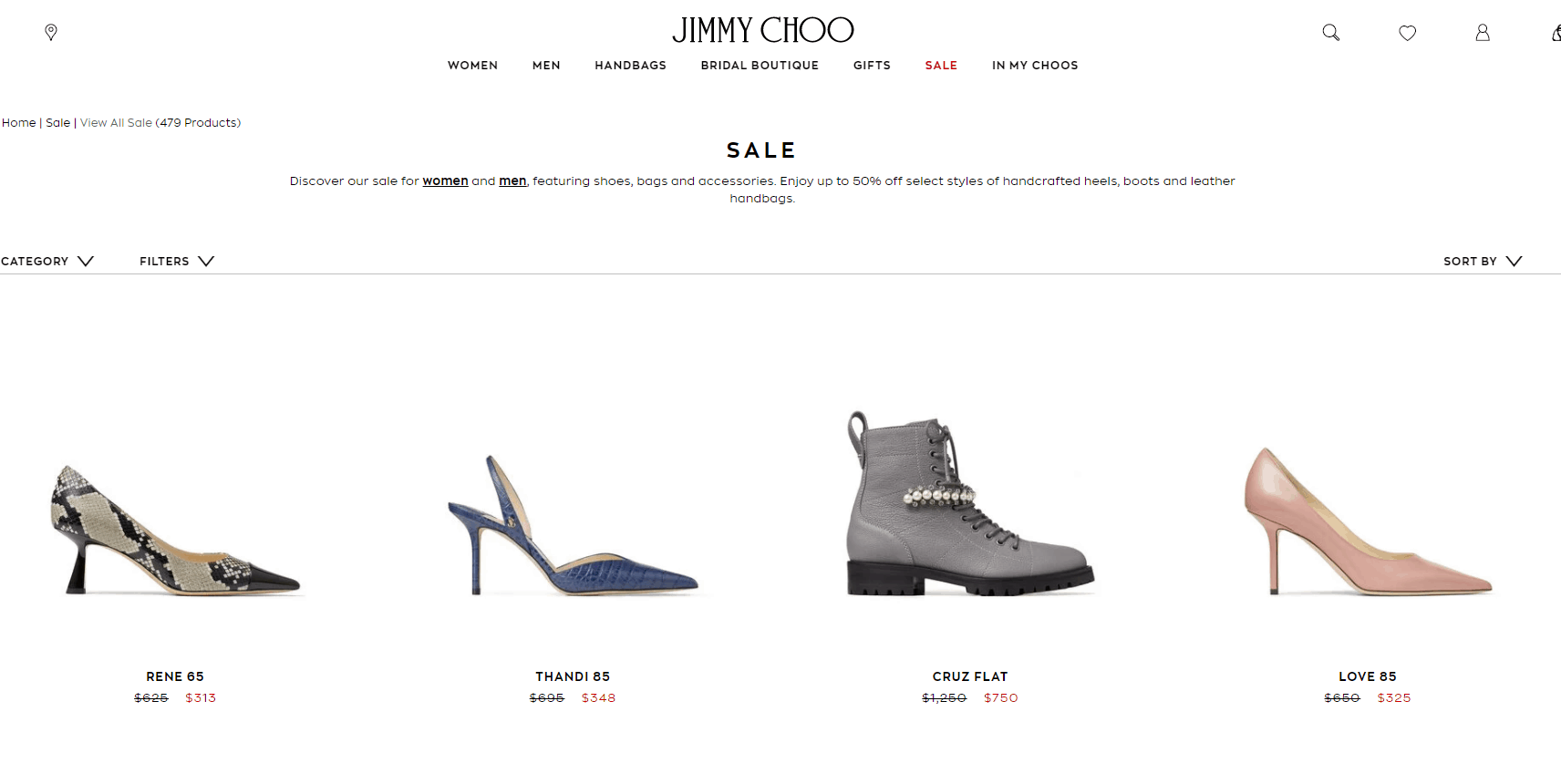 Jimmy Choo折扣码2026 jimmychoo美国官网现有精选商品低至5折促销好价收热门款