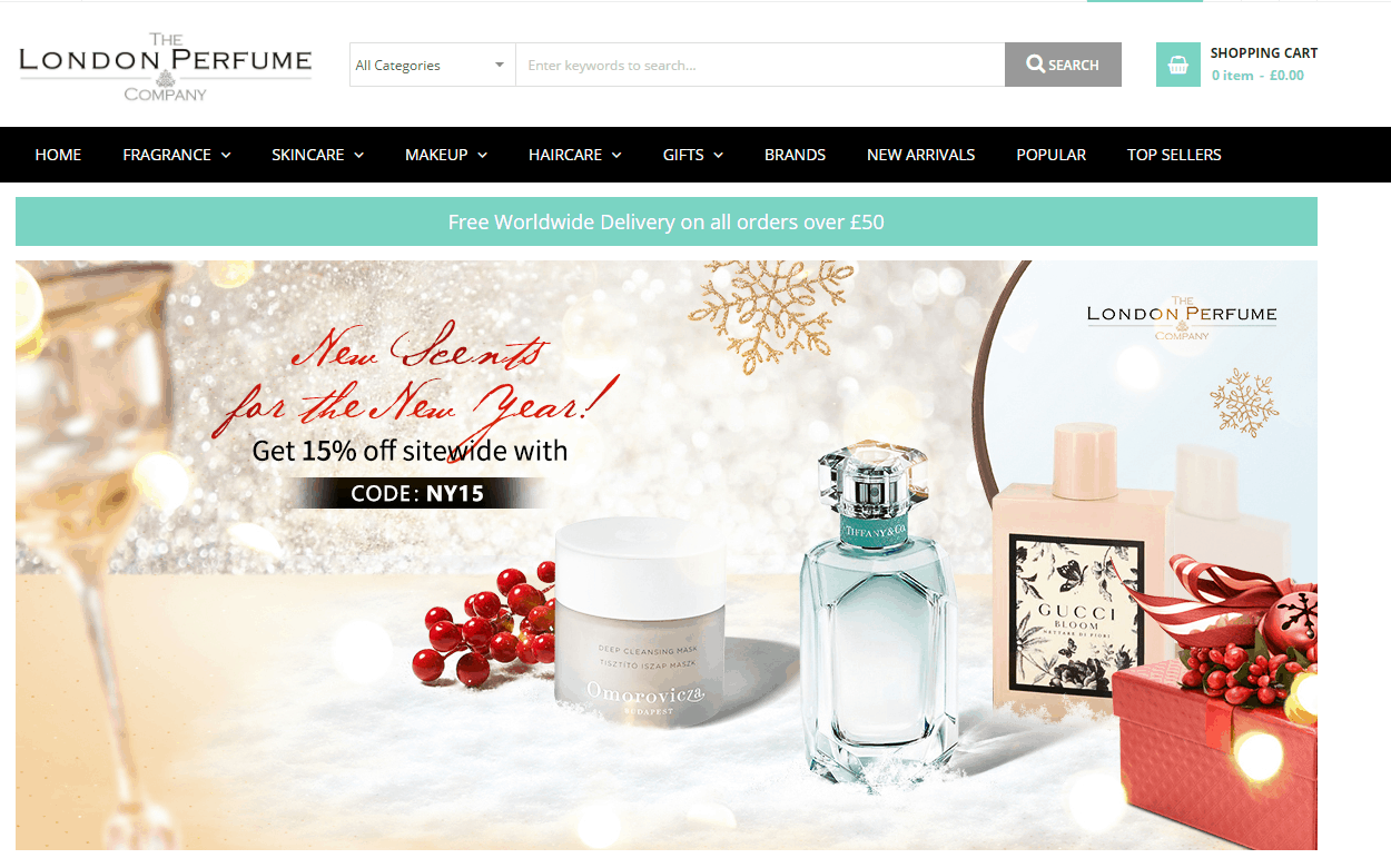 London Perfume折扣码2026 LPC伦敦香水官网新年大促全场额外85折促销另有精选商品额外75折促销