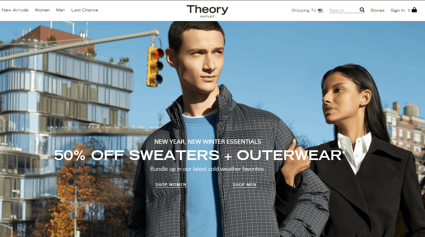 Theory折扣码2026 Theory outlets官网季末大促毛衣外套5折+清仓区低至2折促销基础羊毛T恤￥294收