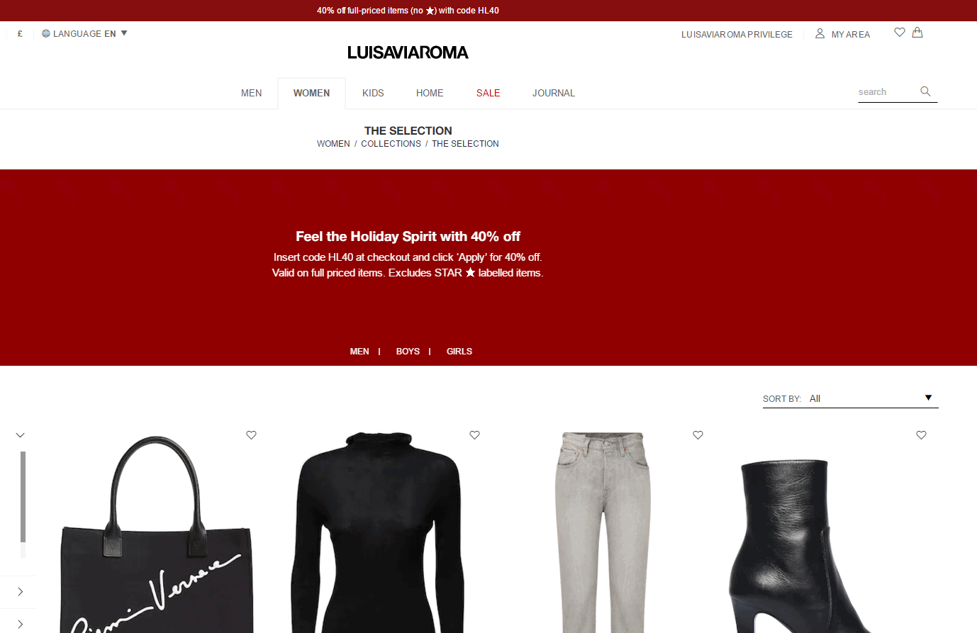 Luisaviaroma优惠码2026 luisaviaroma官网现有精选商品无门槛6折促销好价收北脸、加拿大鹅