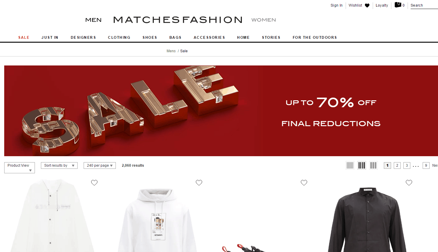 MatchesFashion折扣码2026 matchesfashion官网年终大促精选商品低至3折+额外8折促销支持直邮