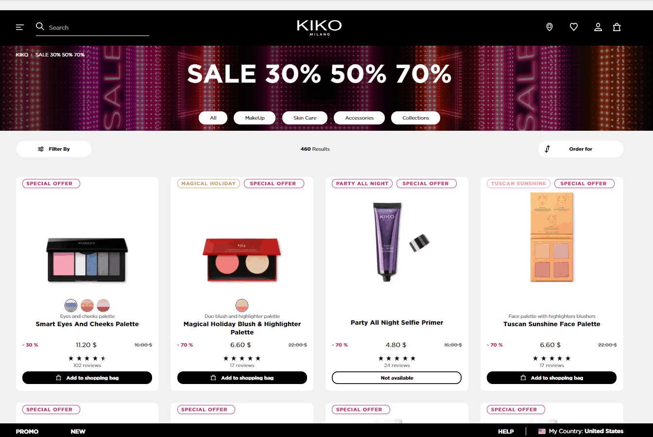 Kiko折扣码2026 KIKO MILANO美国官网精选限定美妆产品低至3折促销美国免邮