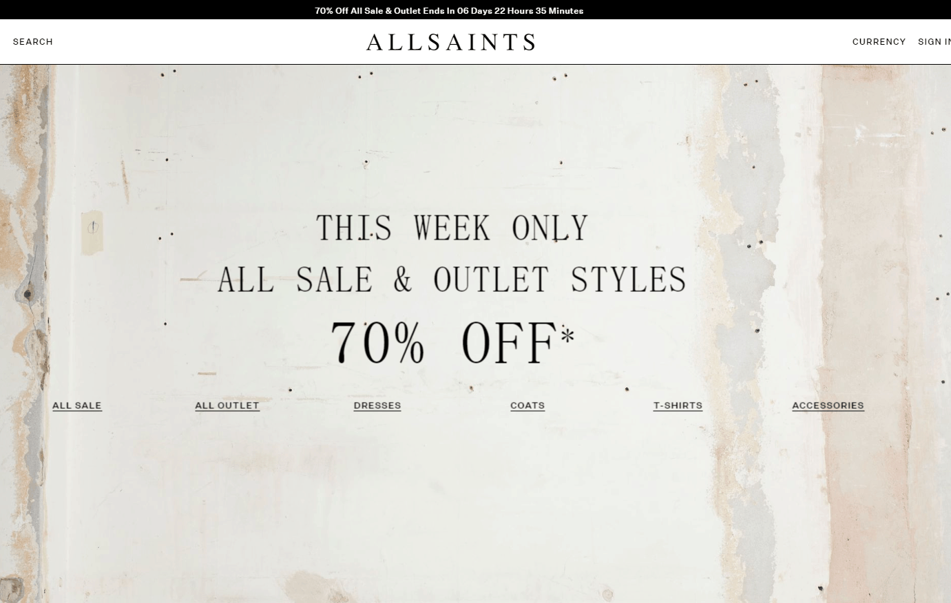 All Saints折扣码2026 allsaints美国官网精选商品低至3折促销美境免邮