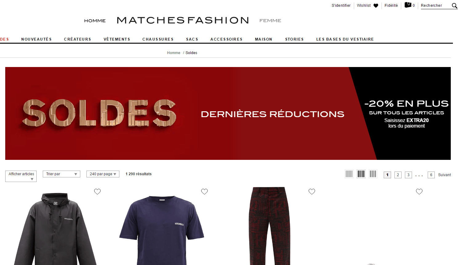 MatchesFashion折扣码2026 matchesfashion官网年终大促精选商品低至3折+额外8折促销支持直邮