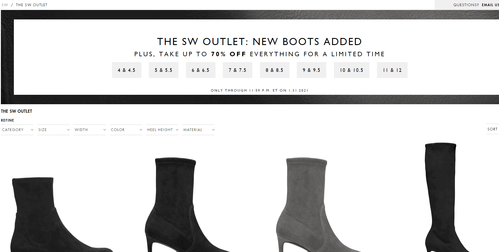 Stuart Weitzman优惠码2026 SW美国官网年末大促精选鞋款低至3折促销多款上新