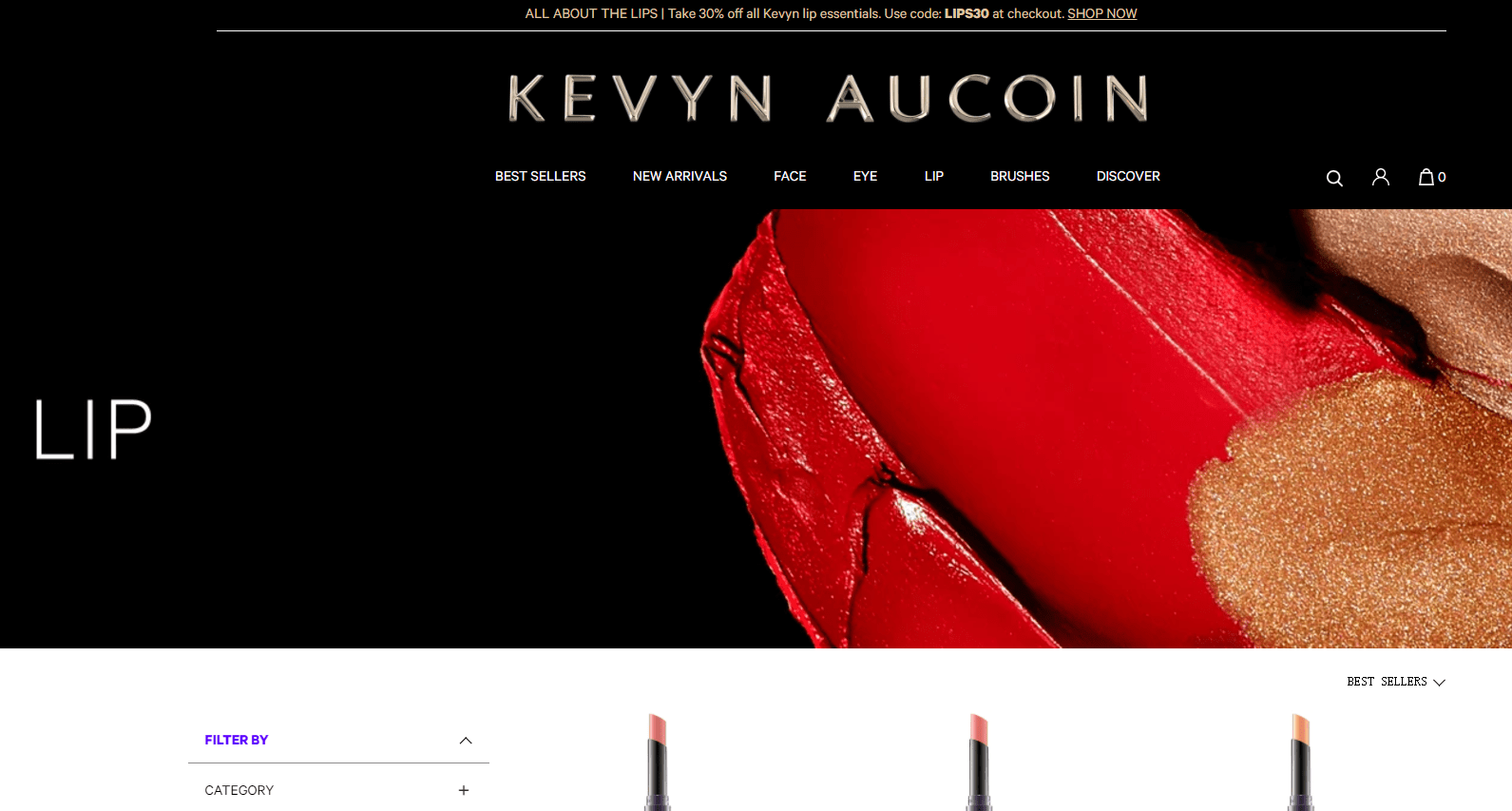 Kevyn Aucoin折扣码2026 kevynaucoin美国官网现有精选唇部彩妆7折促销满额免邮