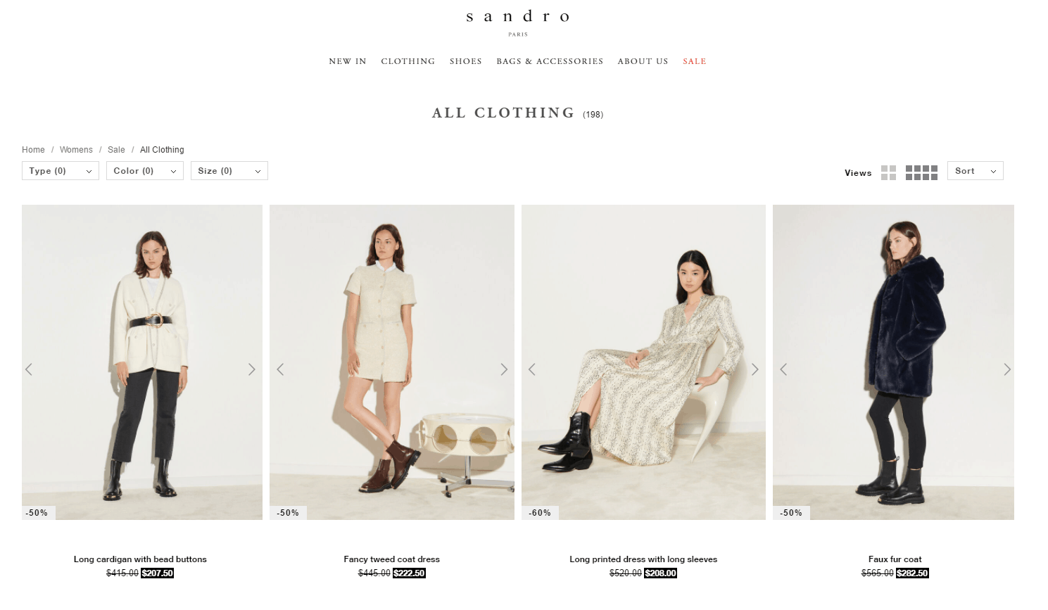 Sandro Paris优惠码2026 sandro美国官网折扣区美衣热卖低至4折