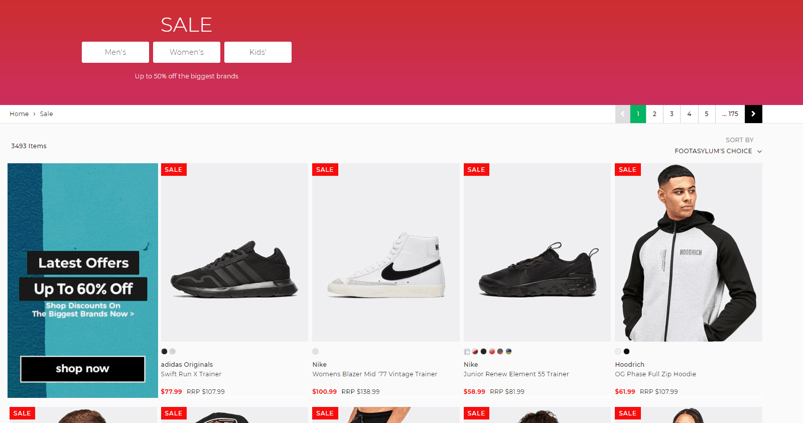 Footasylum折扣码2026 footasylum英国官网现有精选商品低至4折促销满额免邮
