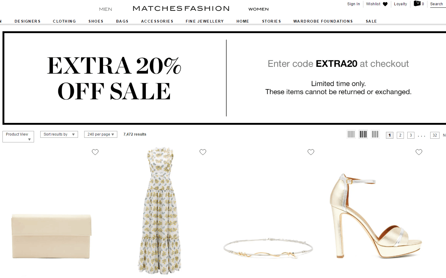 MatchesFashion折扣码2026 matchesfashion官网现有精选商品低至3折+额外8折促销支持直邮