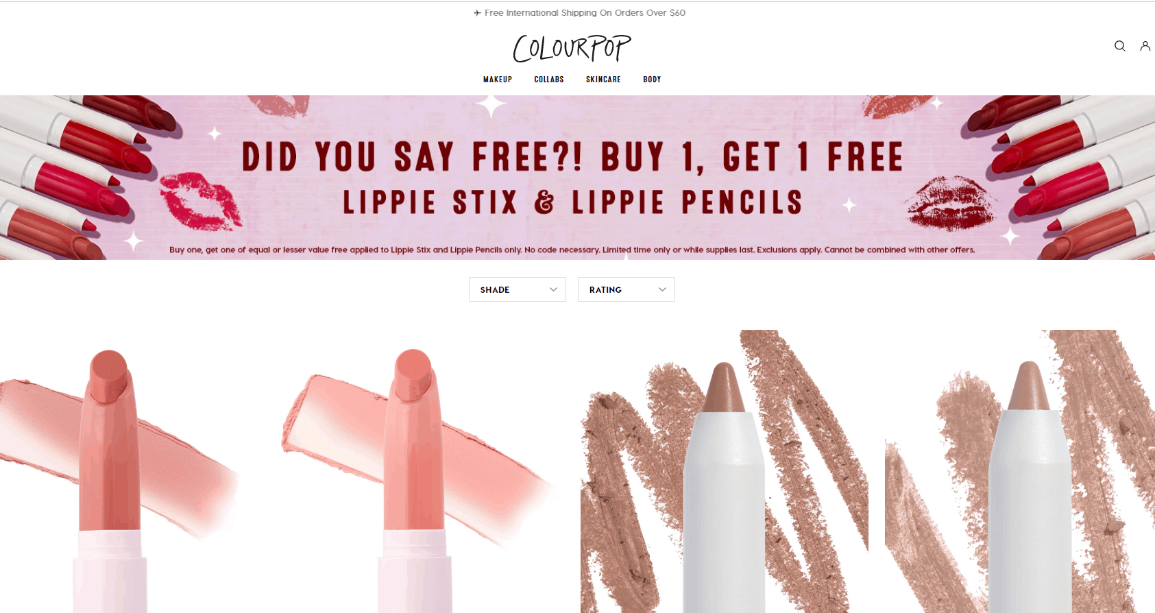 Colourpop折扣码2026 卡拉泡泡美国官网现有唇膏笔买一送一.5收超显白Goldie，lovelife