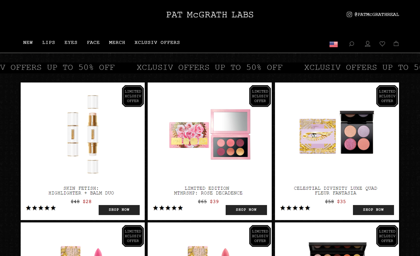 Pat McGrath Labs折扣码2026 patmcgrath美国官网精选彩妆低至5折促销美境免邮