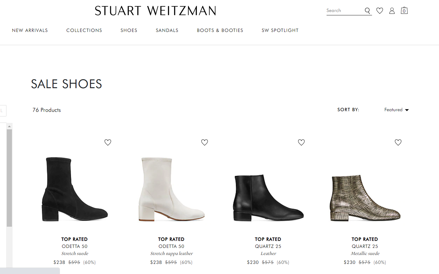 Stuart Weitzman优惠码2026 SW美国官网精选鞋履低至4折+额外8.5折促销美境免邮