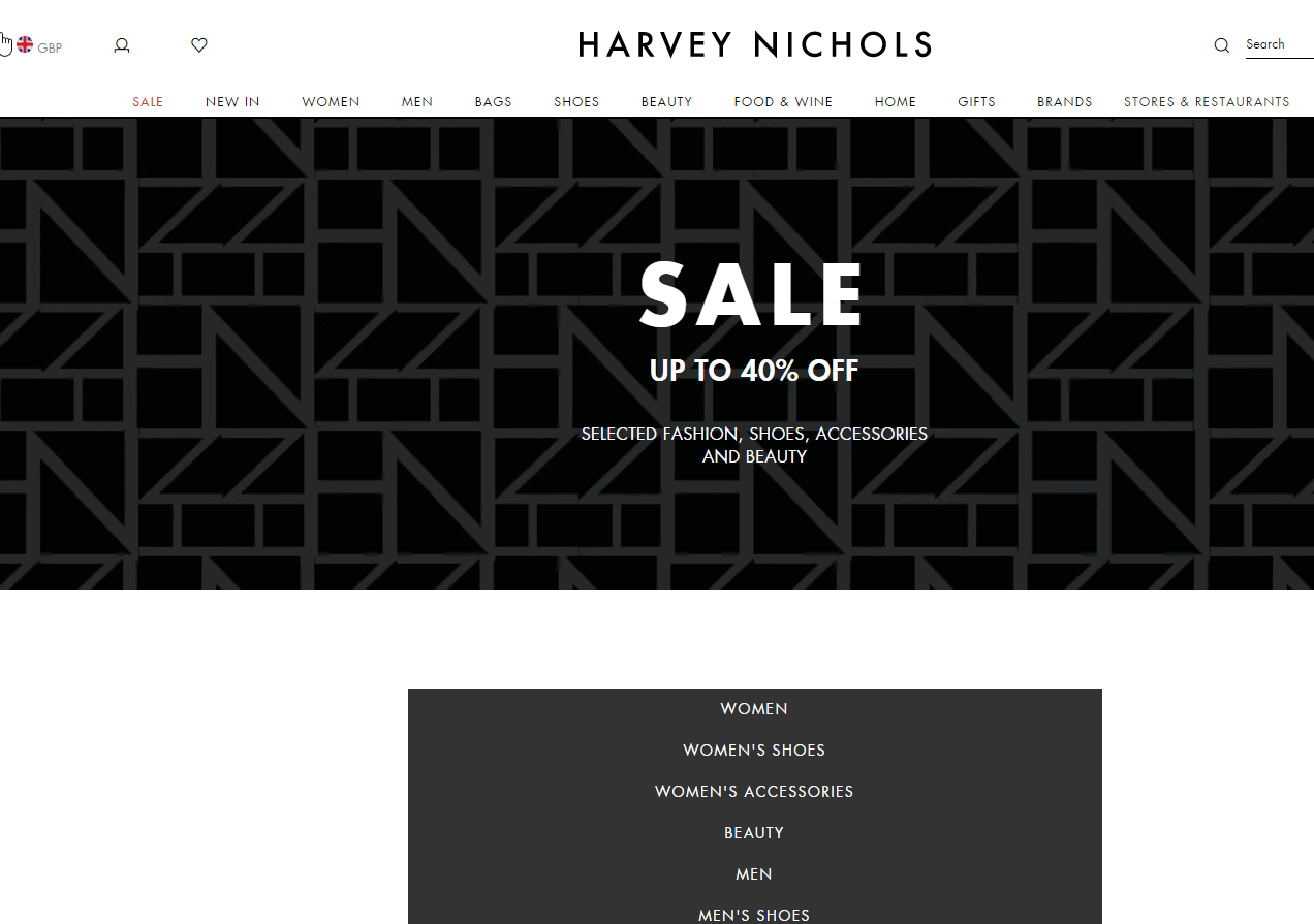 Harvey Nichols优惠码2026 harveynichols官网年中大促时尚鞋服低至6折满额免邮