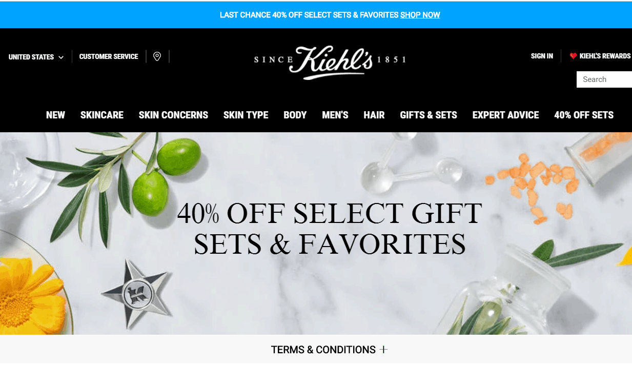 Kiehl’s优惠码2026 kiehls科颜氏美国官网精选套装无门槛6折促销满额包邮