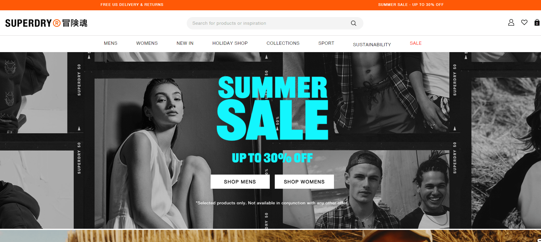 Superdry折扣码2026 superdry美国官网夏季大促折扣区低至7折促销美国免邮