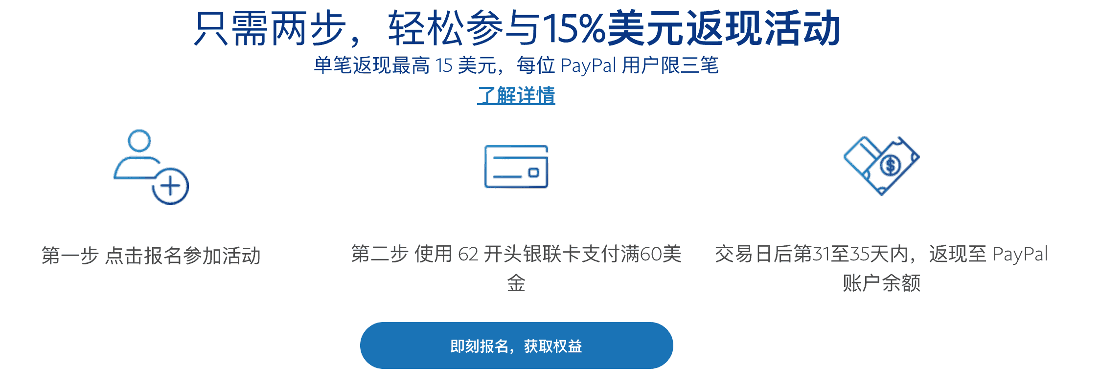 使用paypal海淘 15%美元返现活动 单笔返现最高15美元 每位PayPal用户限三笔-图片2