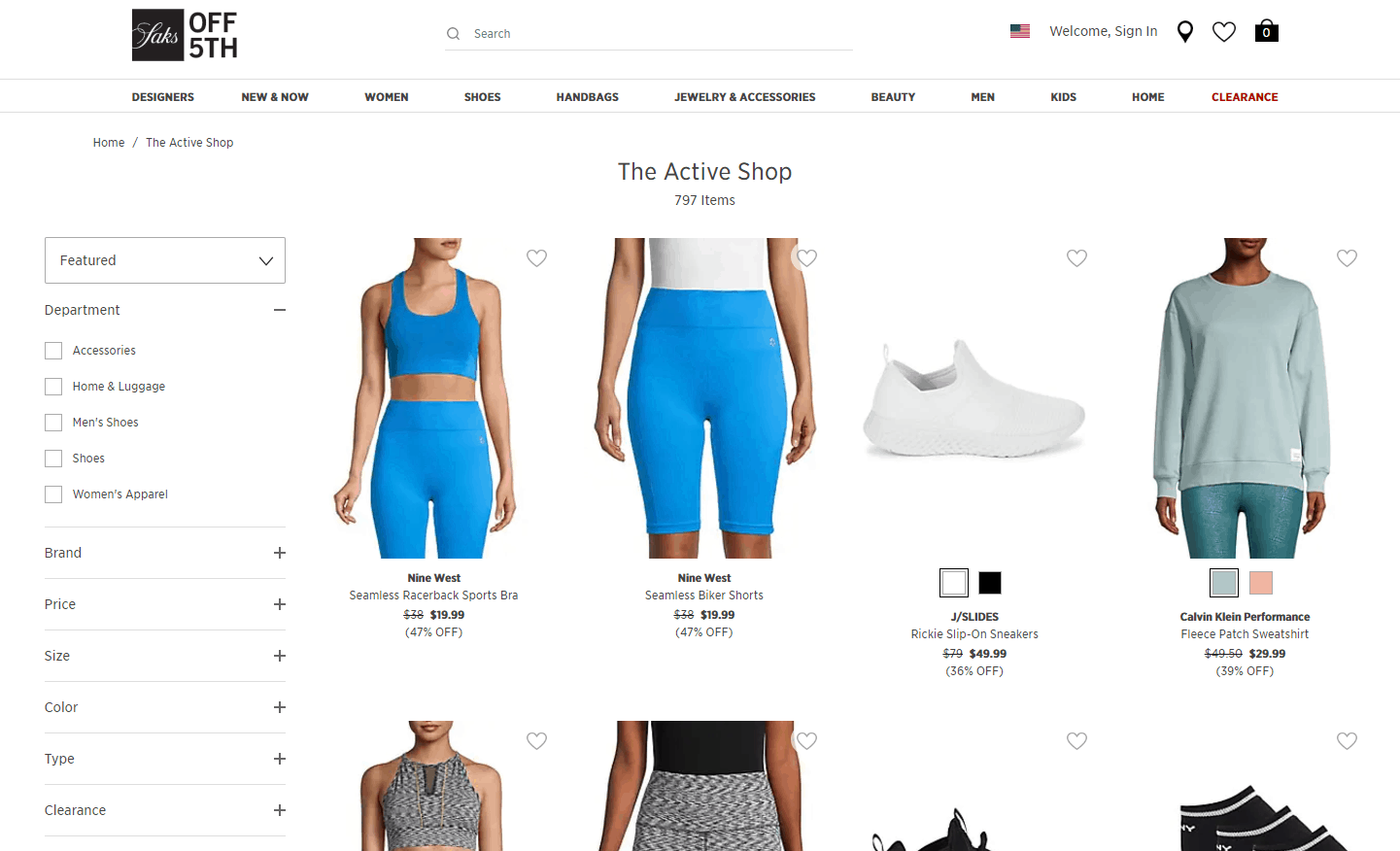 Saks OFF 5TH折扣码2026 saksoff5th美国官网运动服饰低至25折促销满额免邮