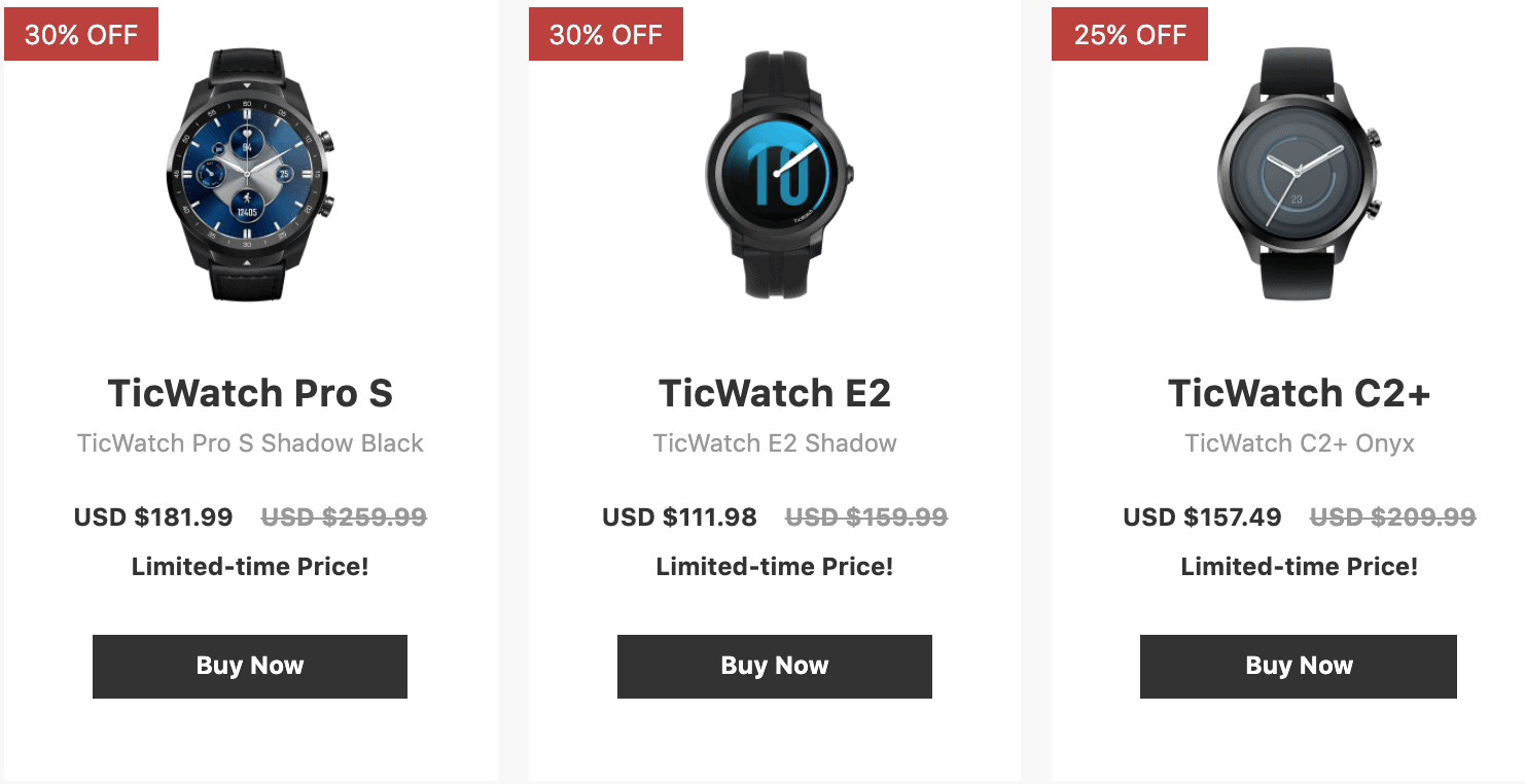 ticwatch折扣碼2021優惠碼,手錶 耳機等低至3折+額外95折-图片3