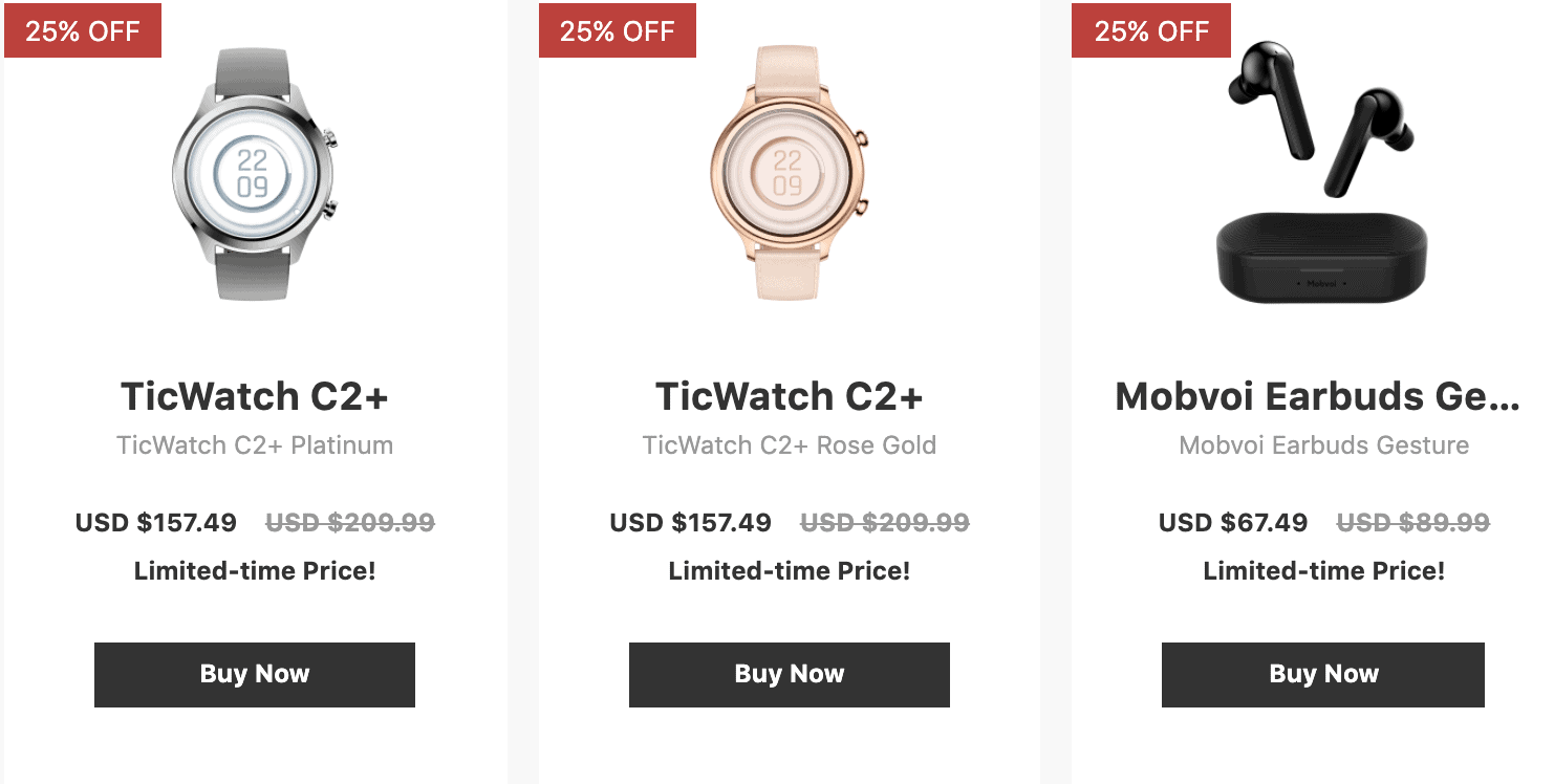ticwatch折扣碼2021優惠碼,手錶 耳機等低至3折+額外95折-图片4