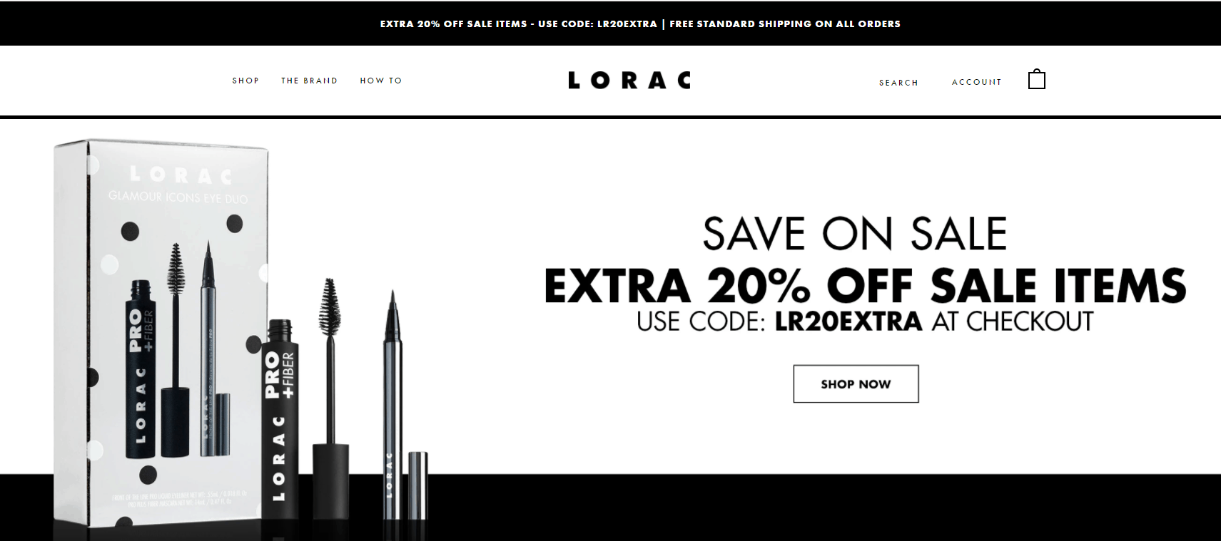 LORAC优惠码2026 lorac美国官网精选彩妆额外8折促销美境免邮