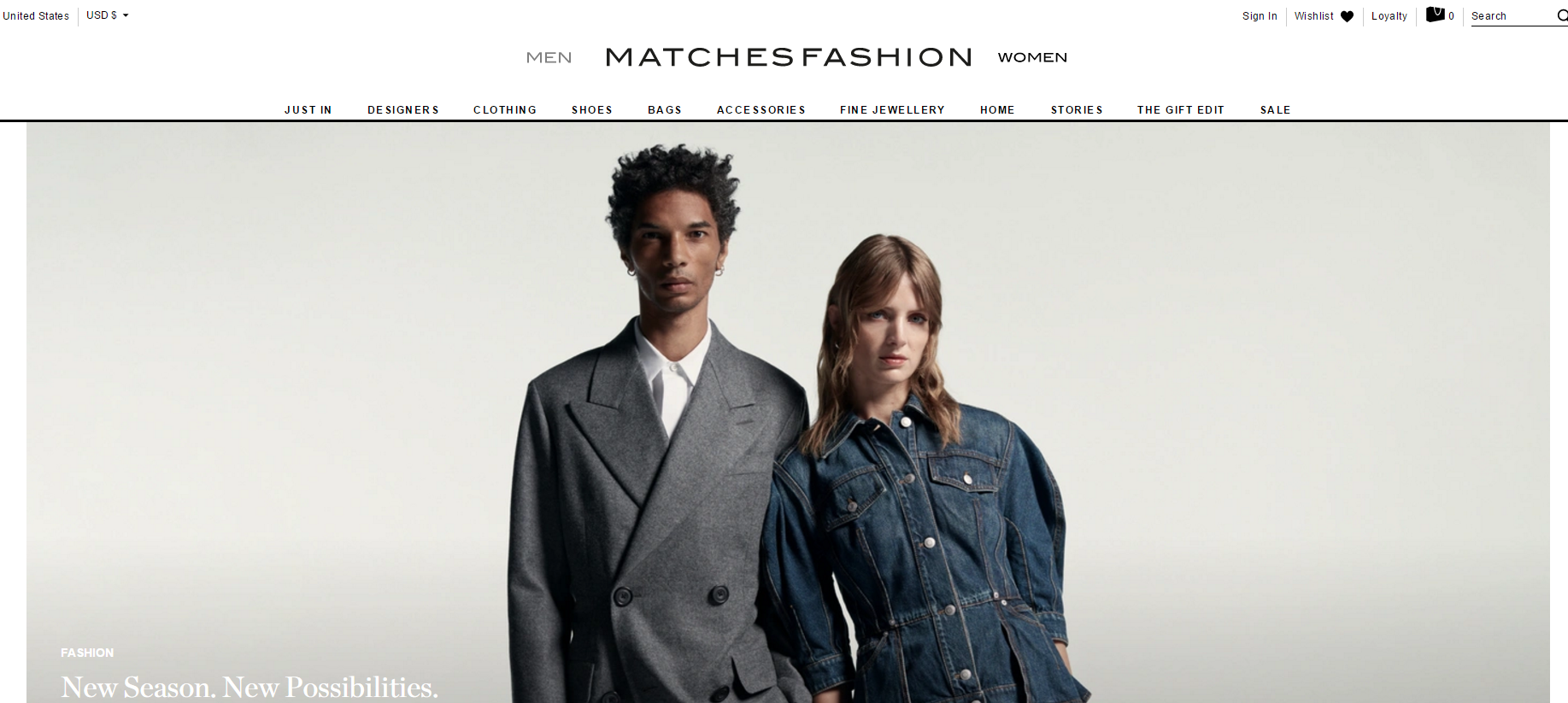 MatchesFashion折扣码2026 matchesfashion双十一精选正价商品78折促销现已开启可直邮中国